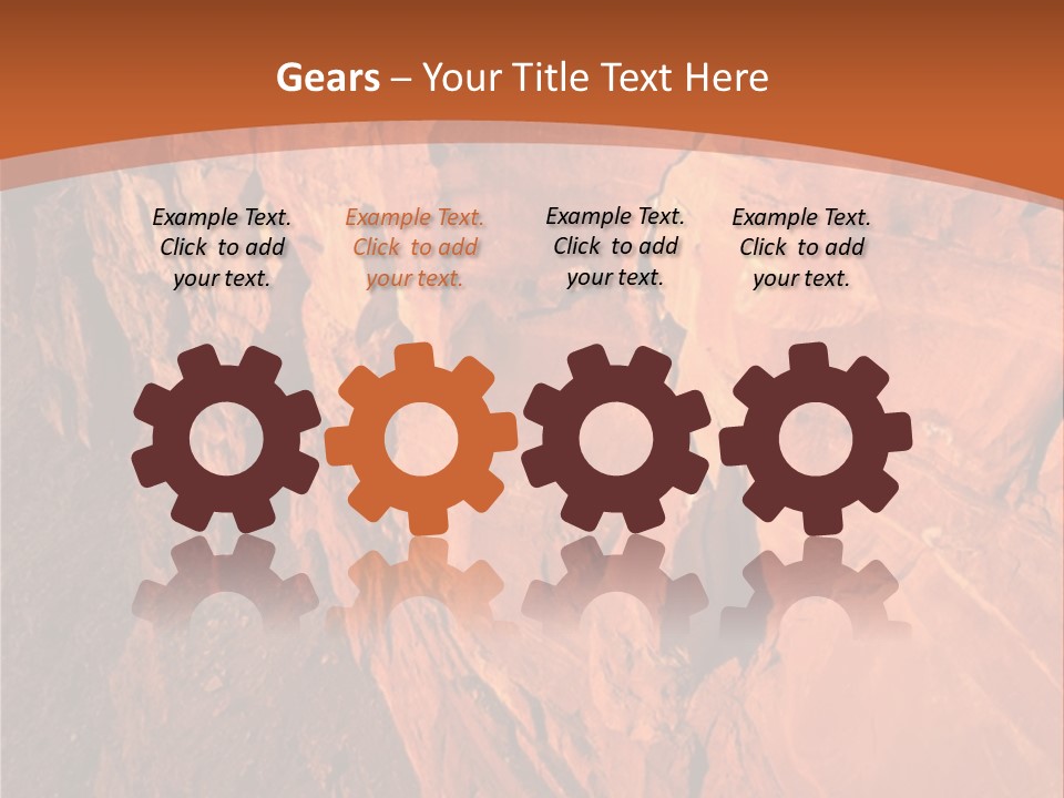 A Rocky Cliff With A Mountain In The Background PowerPoint Template