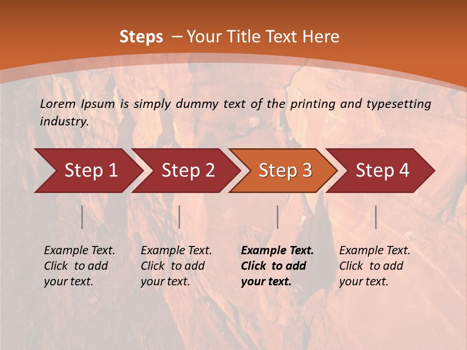 A Rocky Cliff With A Mountain In The Background PowerPoint Template