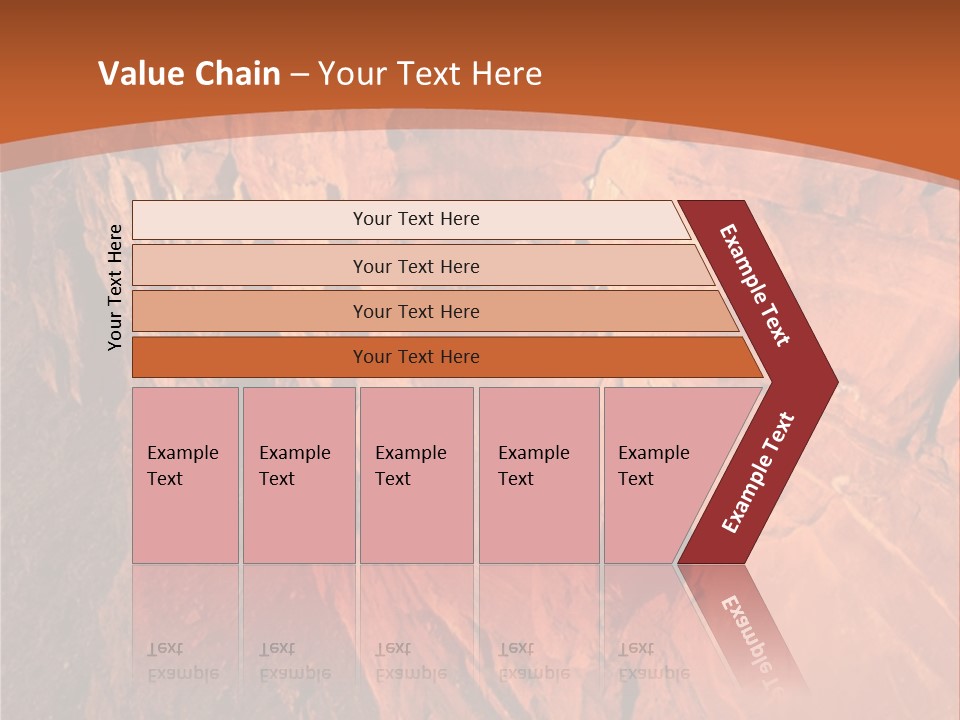 A Rocky Cliff With A Mountain In The Background PowerPoint Template