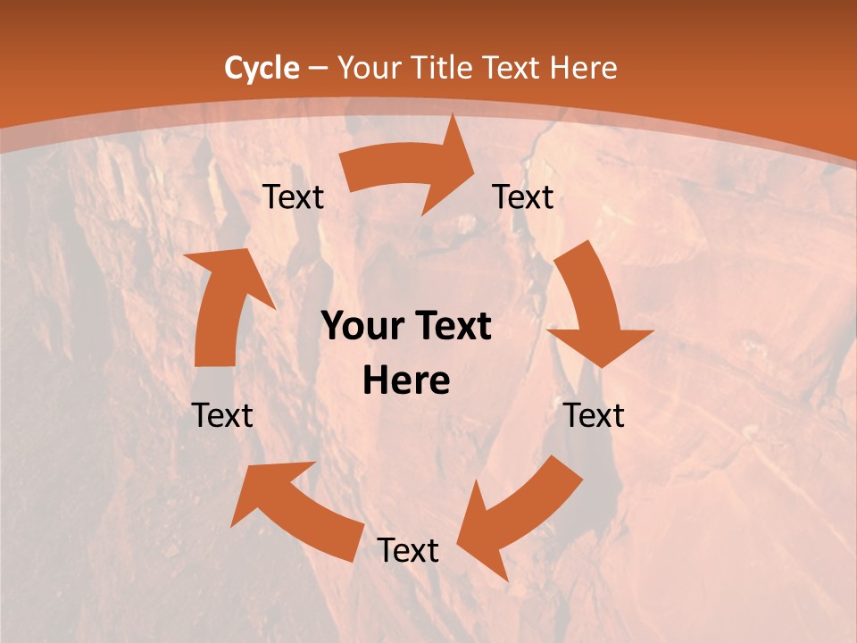 A Rocky Cliff With A Mountain In The Background PowerPoint Template