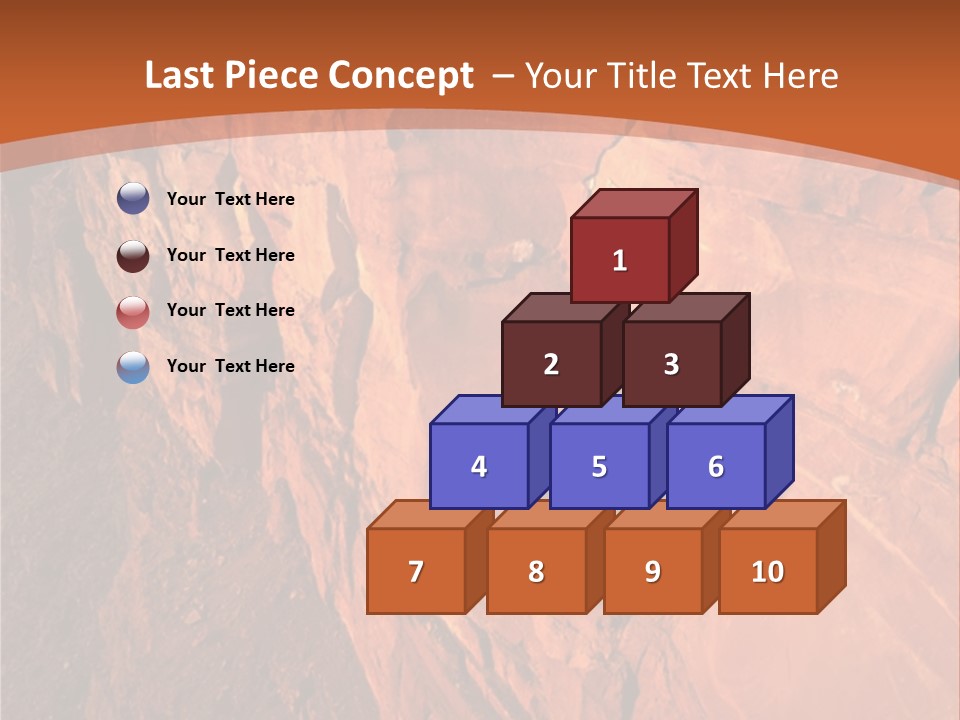 A Rocky Cliff With A Mountain In The Background PowerPoint Template