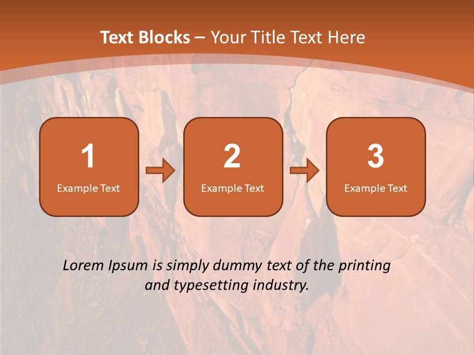 A Rocky Cliff With A Mountain In The Background PowerPoint Template