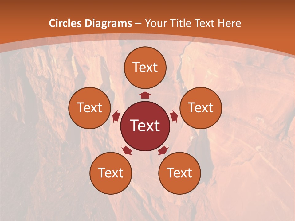 A Rocky Cliff With A Mountain In The Background PowerPoint Template