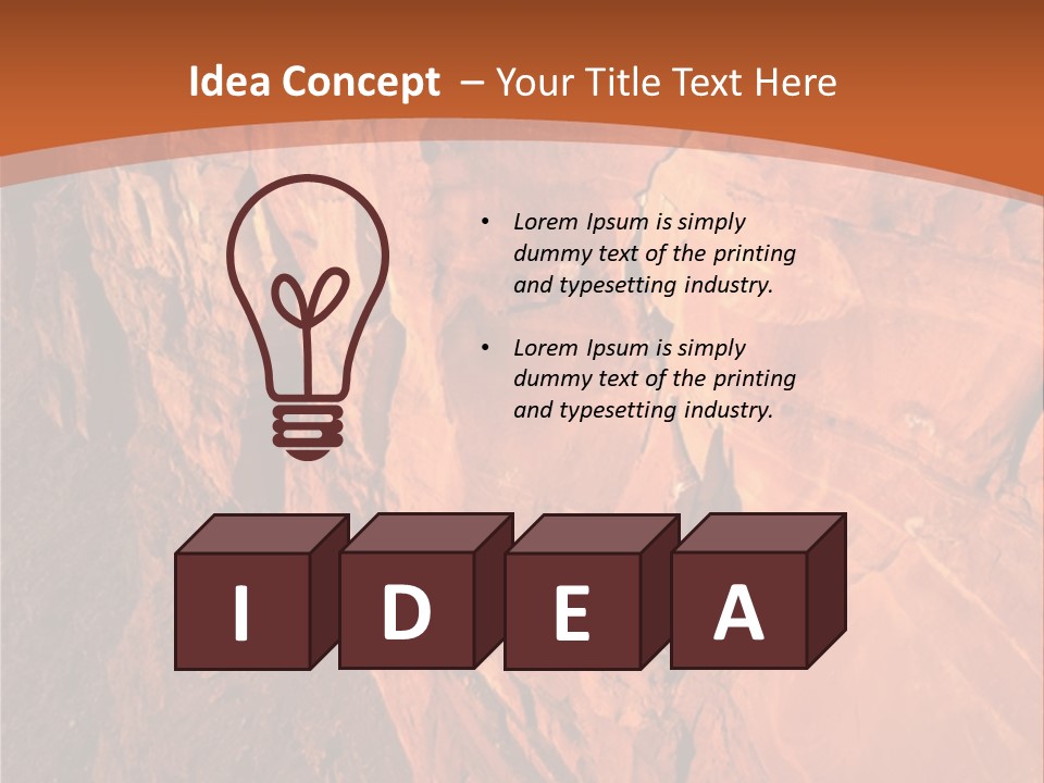 A Rocky Cliff With A Mountain In The Background PowerPoint Template