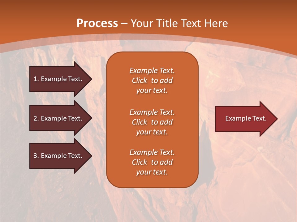 A Rocky Cliff With A Mountain In The Background PowerPoint Template