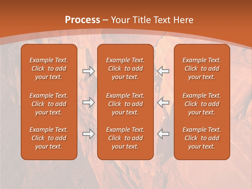 A Rocky Cliff With A Mountain In The Background PowerPoint Template