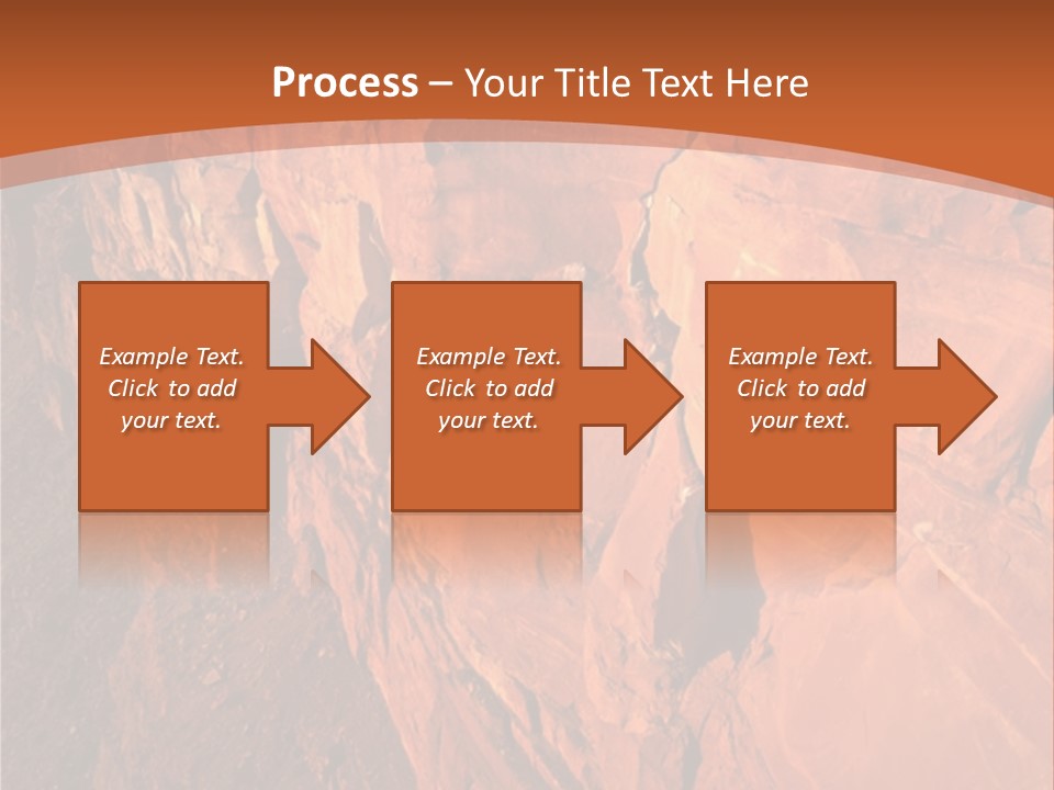 A Rocky Cliff With A Mountain In The Background PowerPoint Template