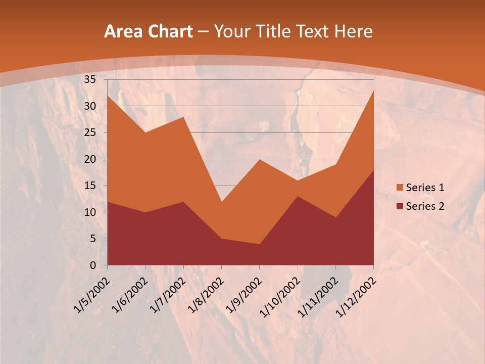 A Rocky Cliff With A Mountain In The Background PowerPoint Template