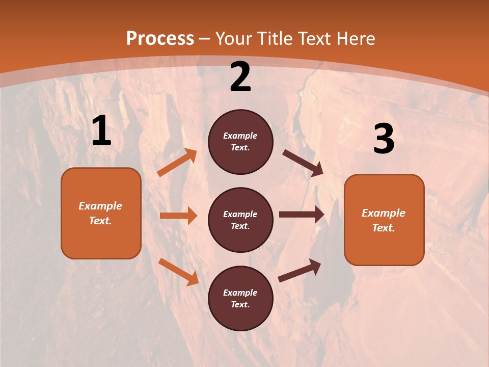 A Rocky Cliff With A Mountain In The Background PowerPoint Template