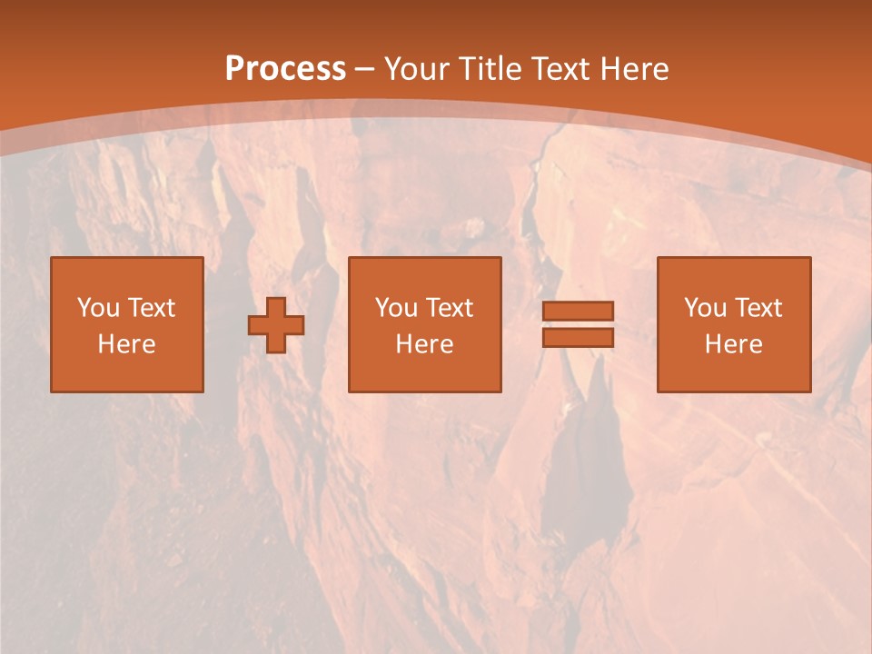 A Rocky Cliff With A Mountain In The Background PowerPoint Template