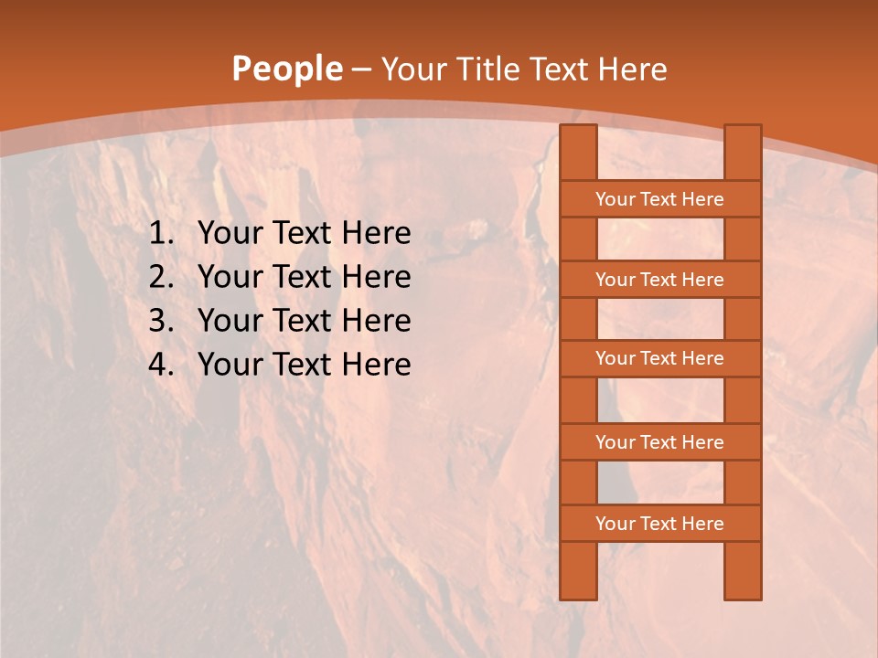 A Rocky Cliff With A Mountain In The Background PowerPoint Template