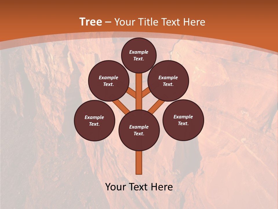 A Rocky Cliff With A Mountain In The Background PowerPoint Template