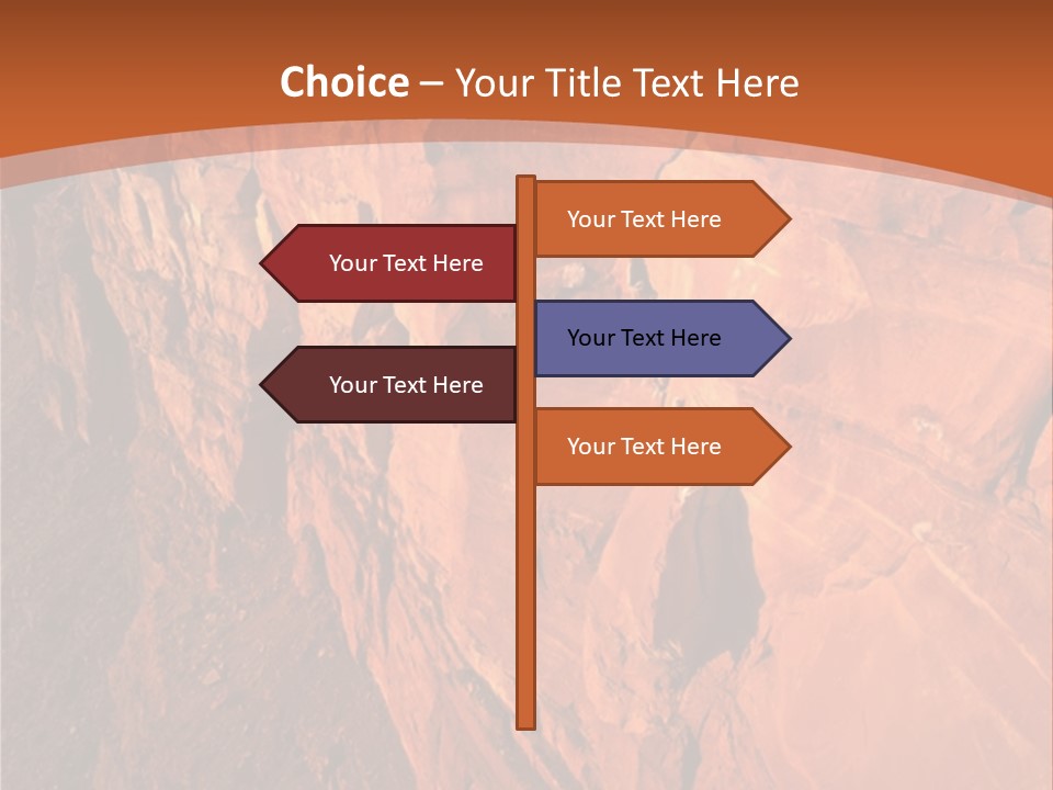 A Rocky Cliff With A Mountain In The Background PowerPoint Template