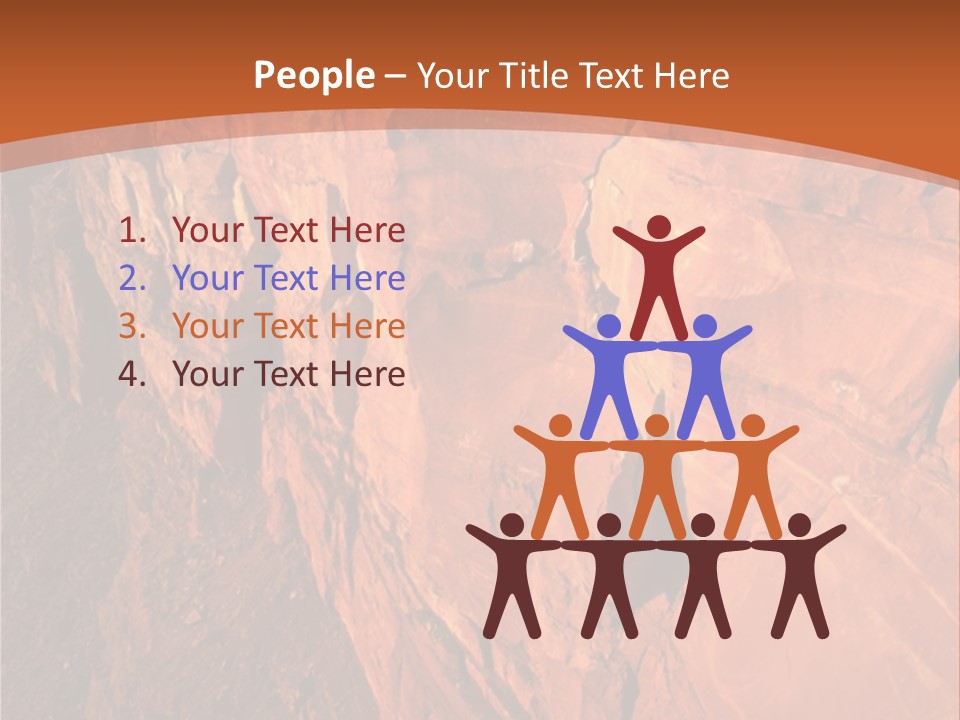 A Rocky Cliff With A Mountain In The Background PowerPoint Template