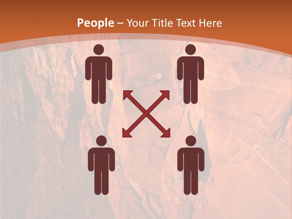 A Rocky Cliff With A Mountain In The Background PowerPoint Template