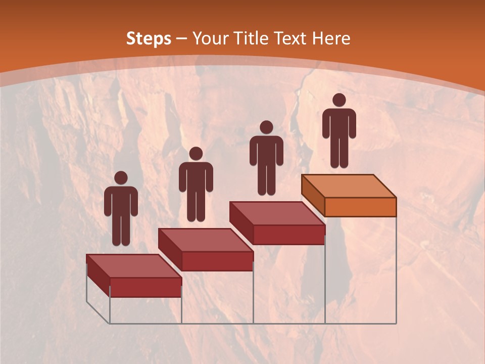 A Rocky Cliff With A Mountain In The Background PowerPoint Template