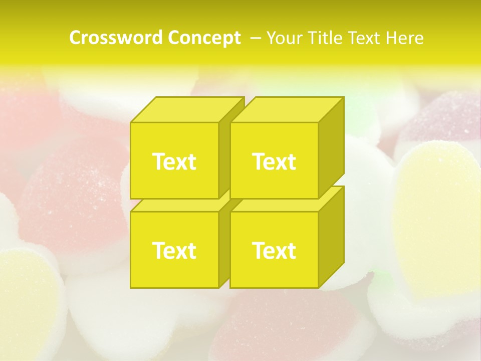 A Pile Of Candy Hearts Sitting On Top Of A Table PowerPoint Template
