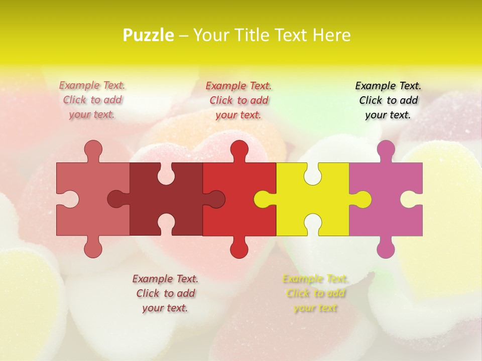 A Pile Of Candy Hearts Sitting On Top Of A Table PowerPoint Template