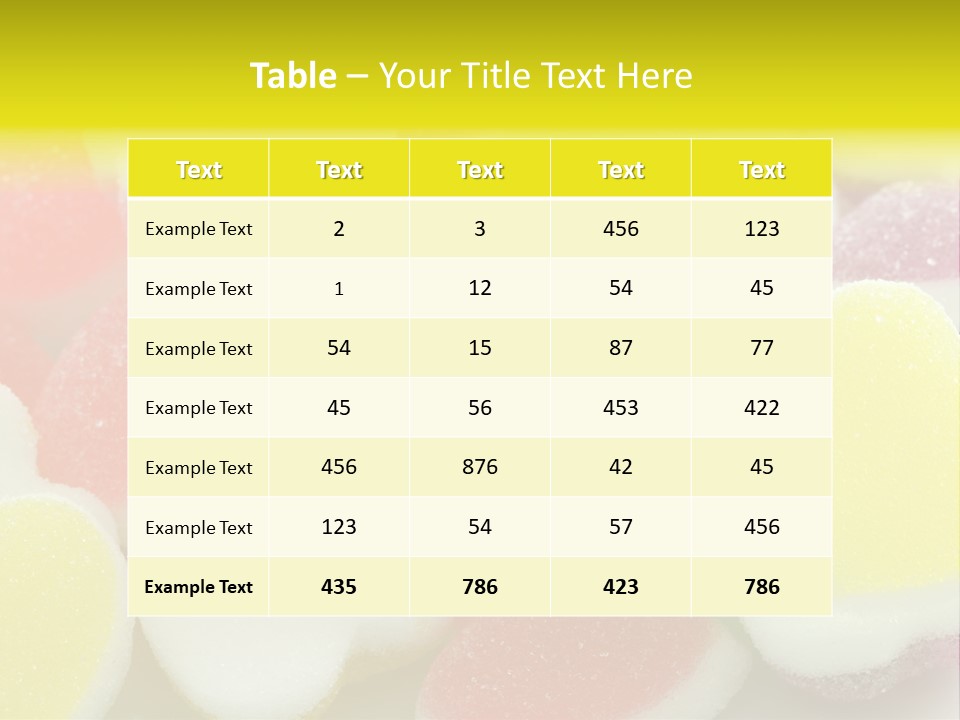 A Pile Of Candy Hearts Sitting On Top Of A Table PowerPoint Template