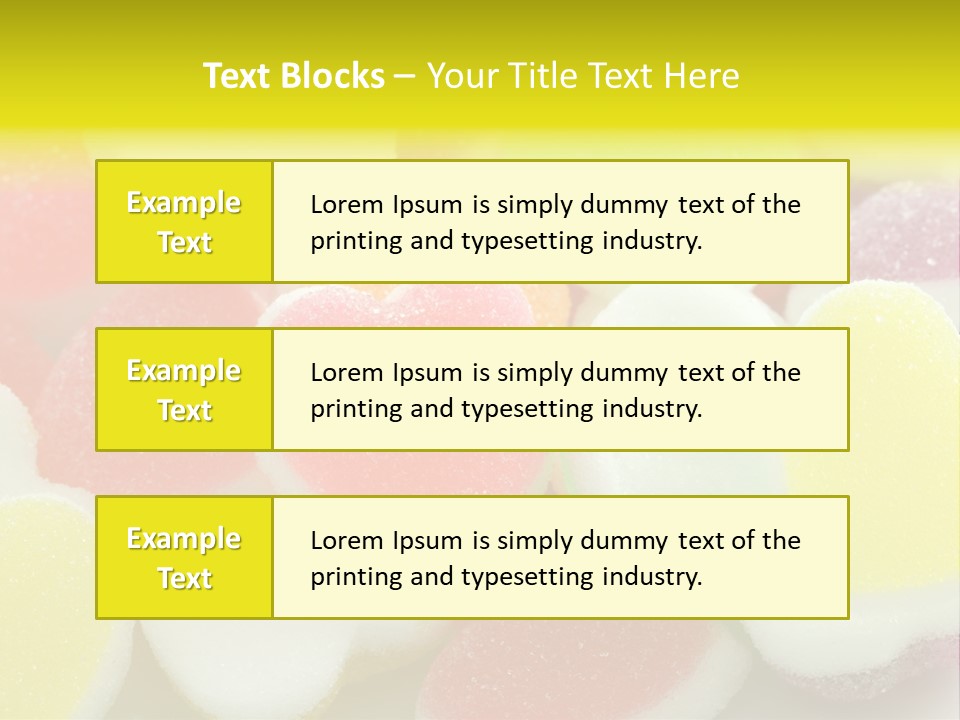 A Pile Of Candy Hearts Sitting On Top Of A Table PowerPoint Template
