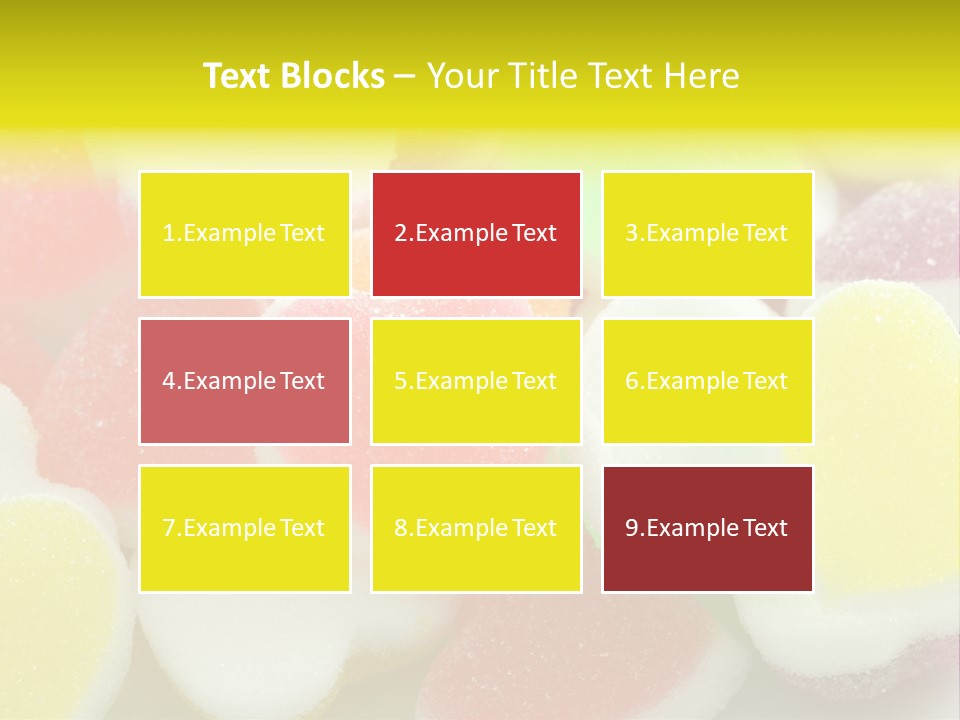 A Pile Of Candy Hearts Sitting On Top Of A Table PowerPoint Template