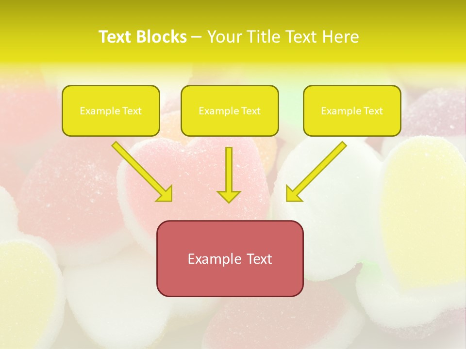 A Pile Of Candy Hearts Sitting On Top Of A Table PowerPoint Template