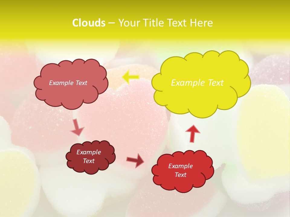 A Pile Of Candy Hearts Sitting On Top Of A Table PowerPoint Template