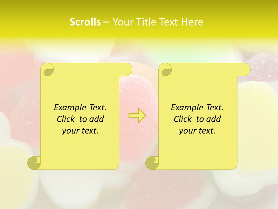 A Pile Of Candy Hearts Sitting On Top Of A Table PowerPoint Template