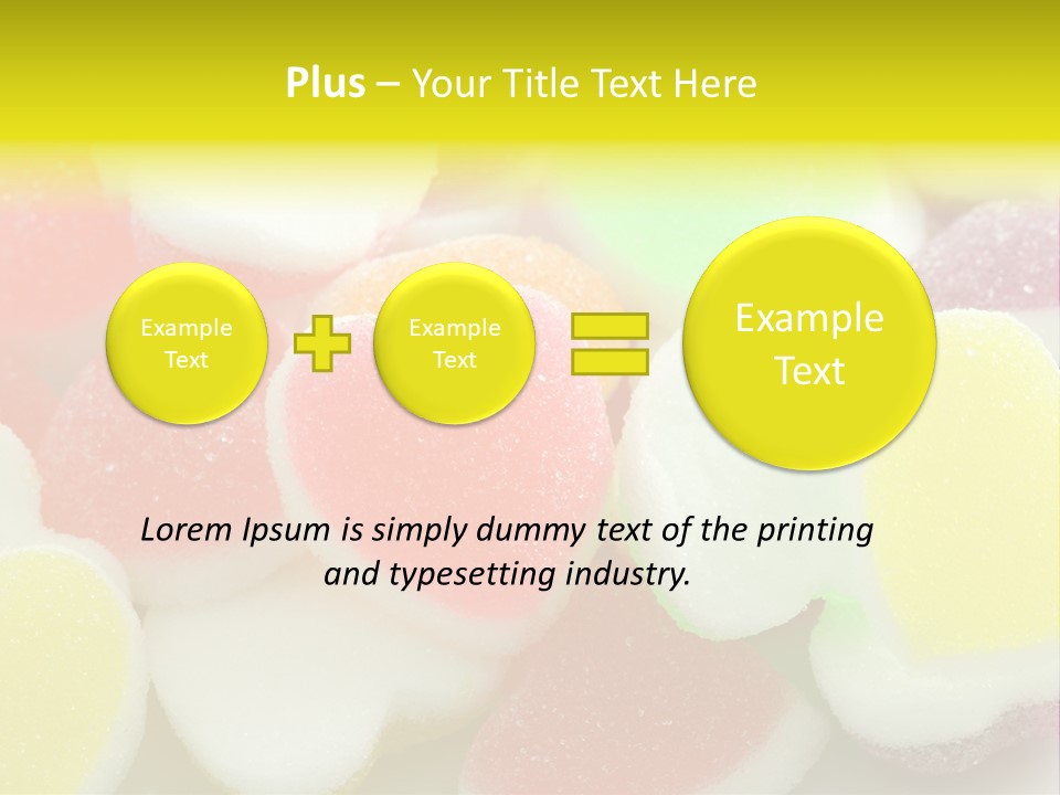 A Pile Of Candy Hearts Sitting On Top Of A Table PowerPoint Template