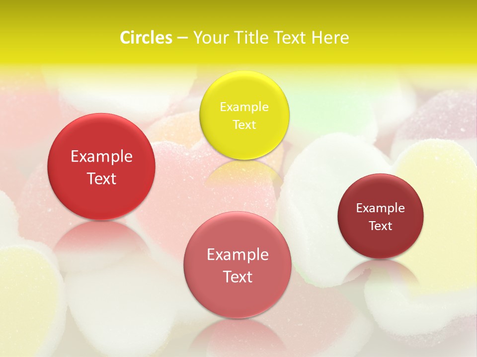 A Pile Of Candy Hearts Sitting On Top Of A Table PowerPoint Template