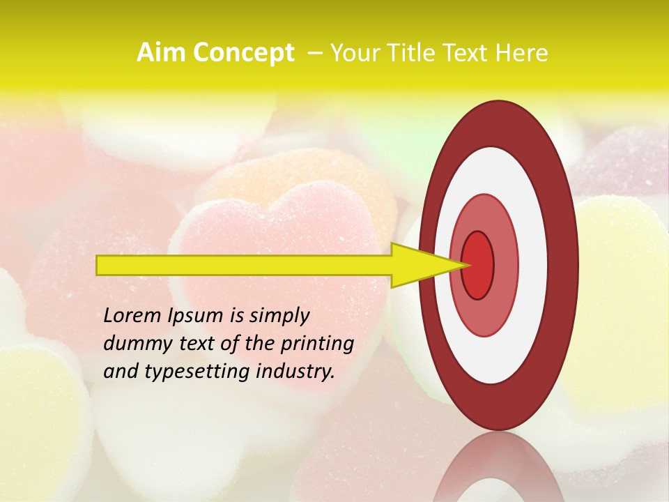 A Pile Of Candy Hearts Sitting On Top Of A Table PowerPoint Template