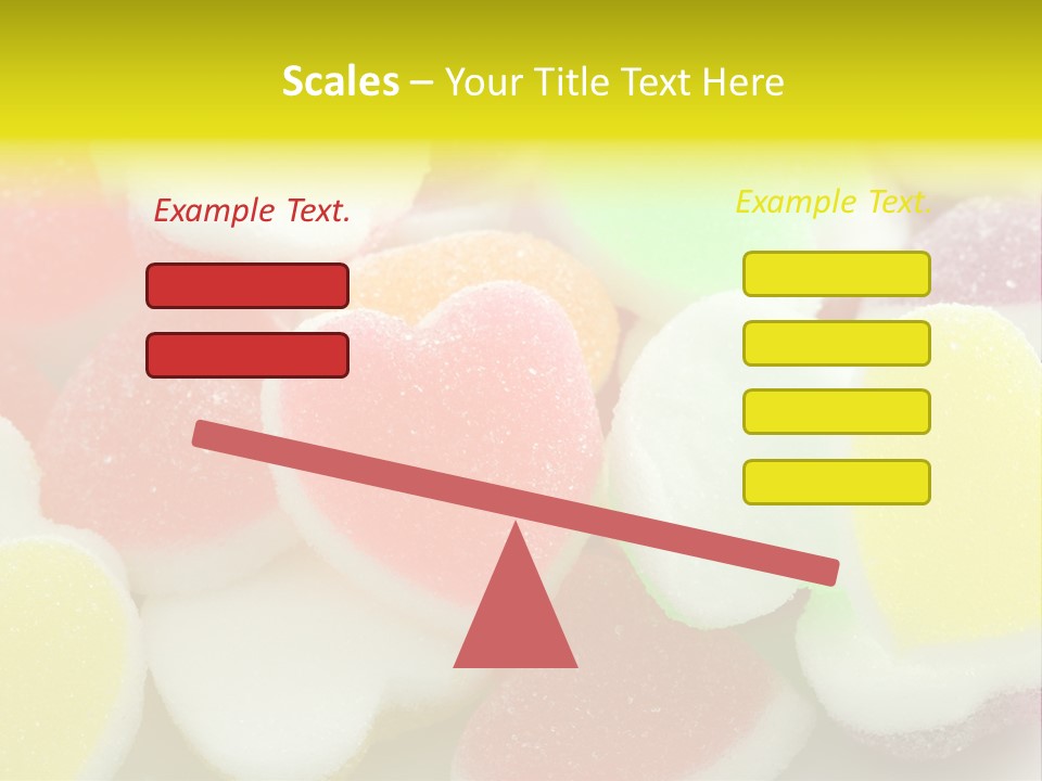 A Pile Of Candy Hearts Sitting On Top Of A Table PowerPoint Template