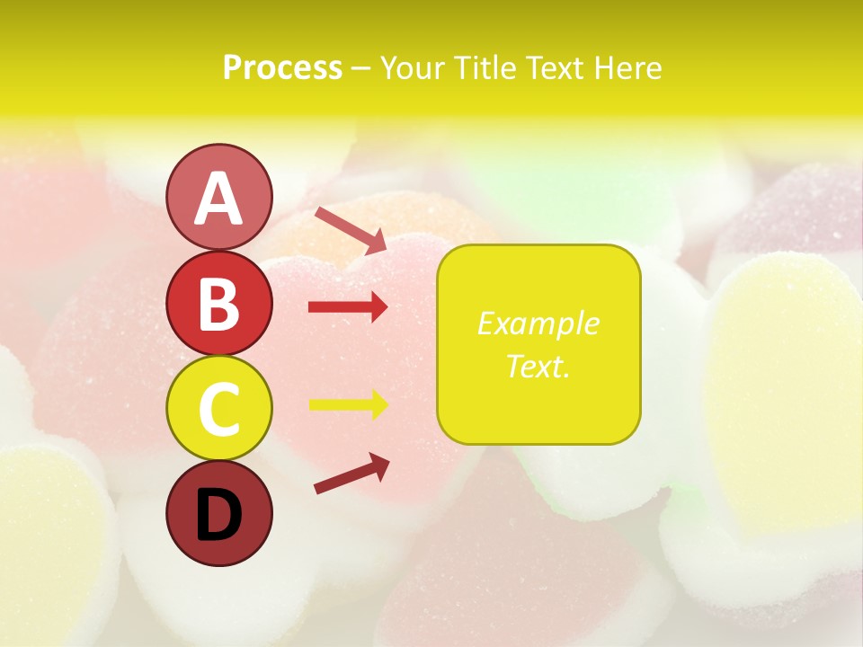 A Pile Of Candy Hearts Sitting On Top Of A Table PowerPoint Template