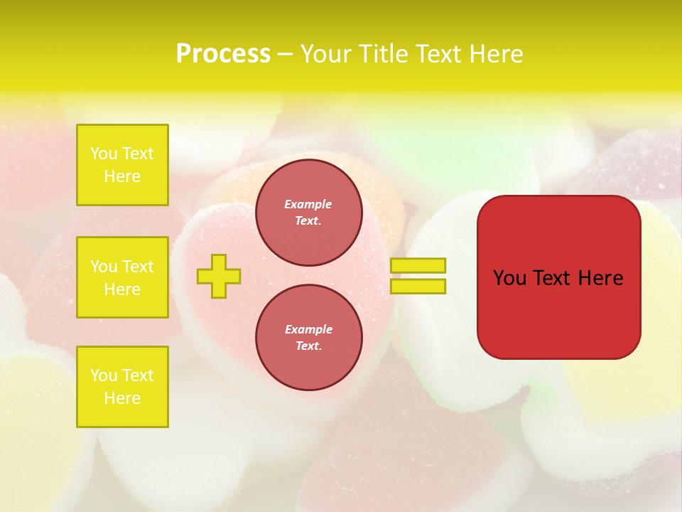 A Pile Of Candy Hearts Sitting On Top Of A Table PowerPoint Template