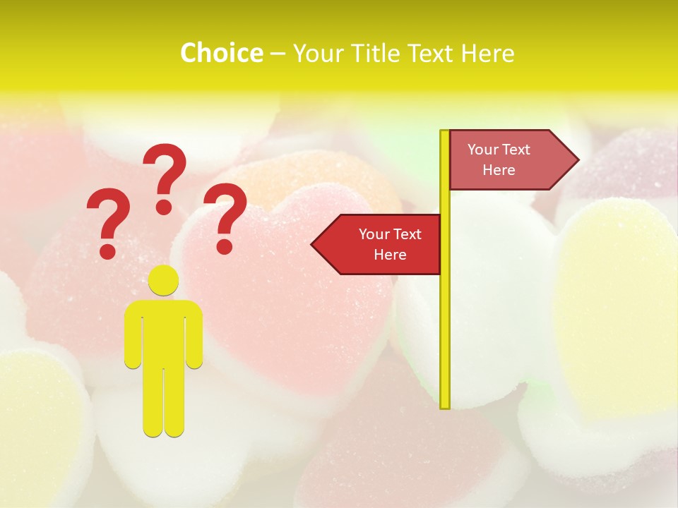 A Pile Of Candy Hearts Sitting On Top Of A Table PowerPoint Template