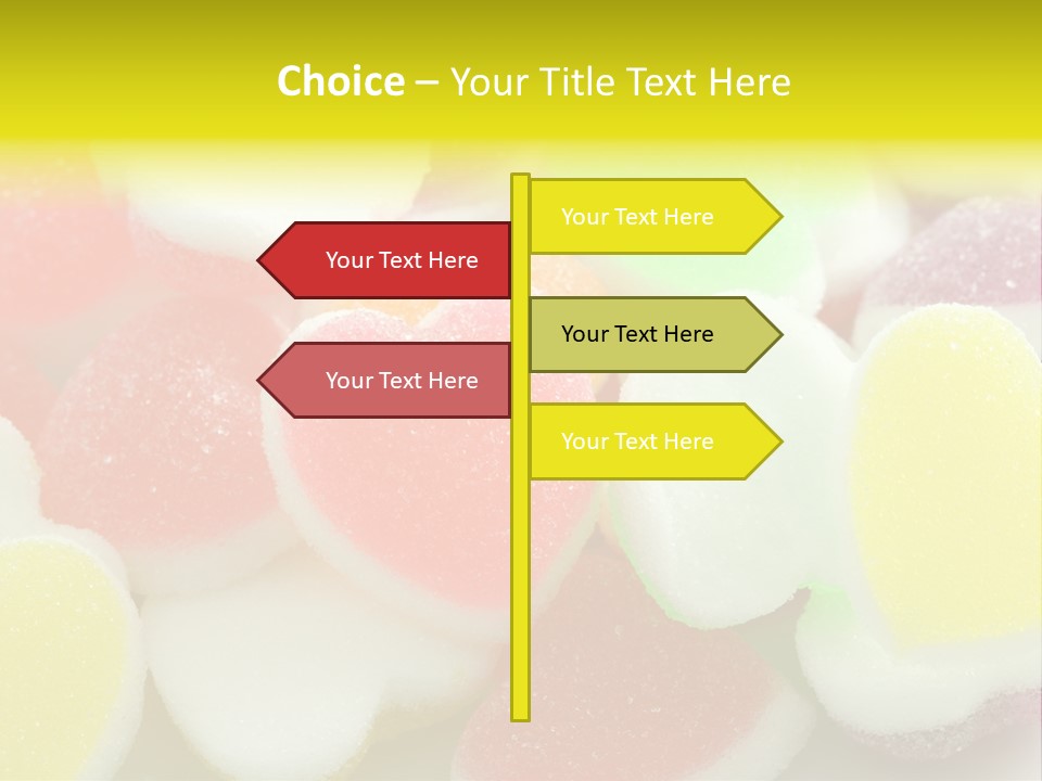 A Pile Of Candy Hearts Sitting On Top Of A Table PowerPoint Template
