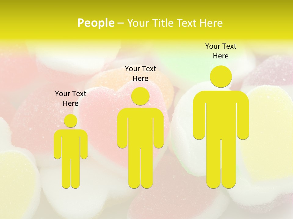 A Pile Of Candy Hearts Sitting On Top Of A Table PowerPoint Template