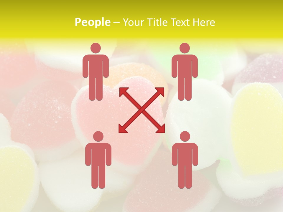 A Pile Of Candy Hearts Sitting On Top Of A Table PowerPoint Template