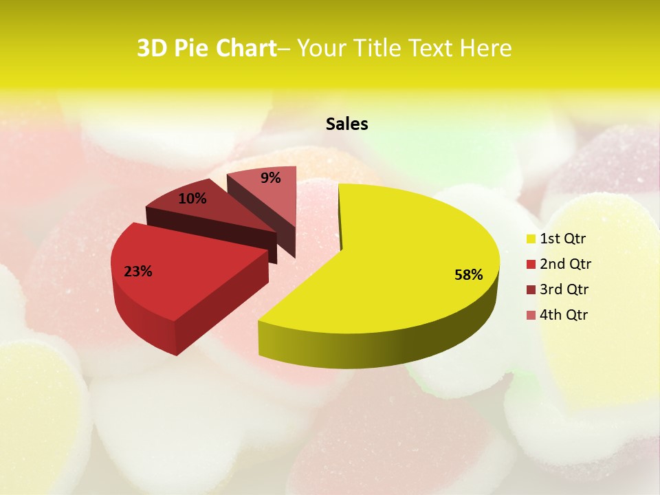 A Pile Of Candy Hearts Sitting On Top Of A Table PowerPoint Template