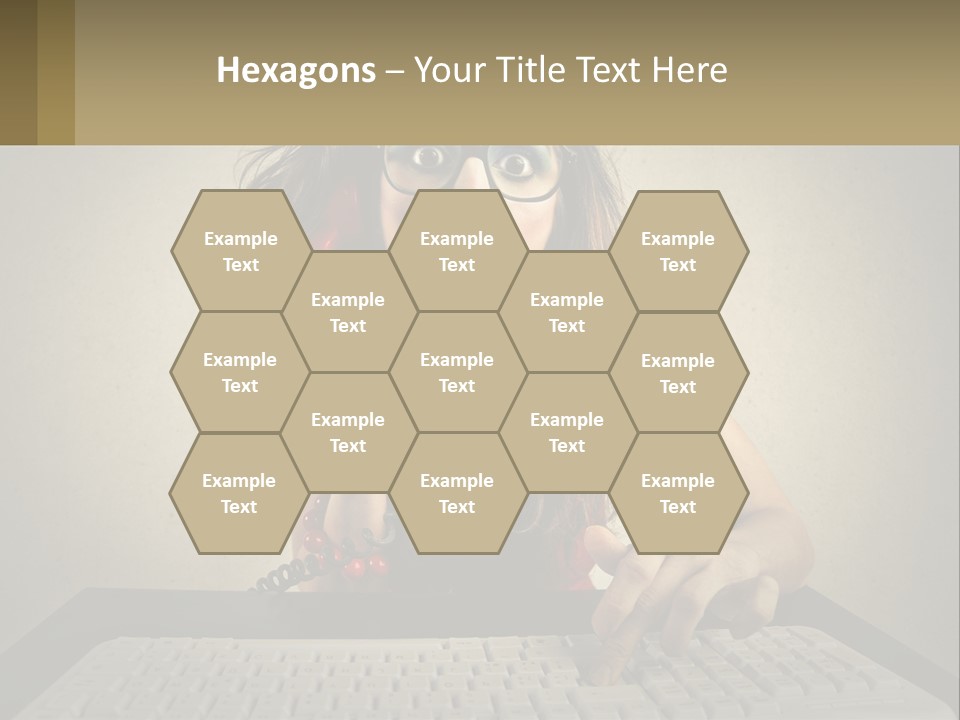 A Woman Holding A Red Telephone Up To Her Face PowerPoint Template