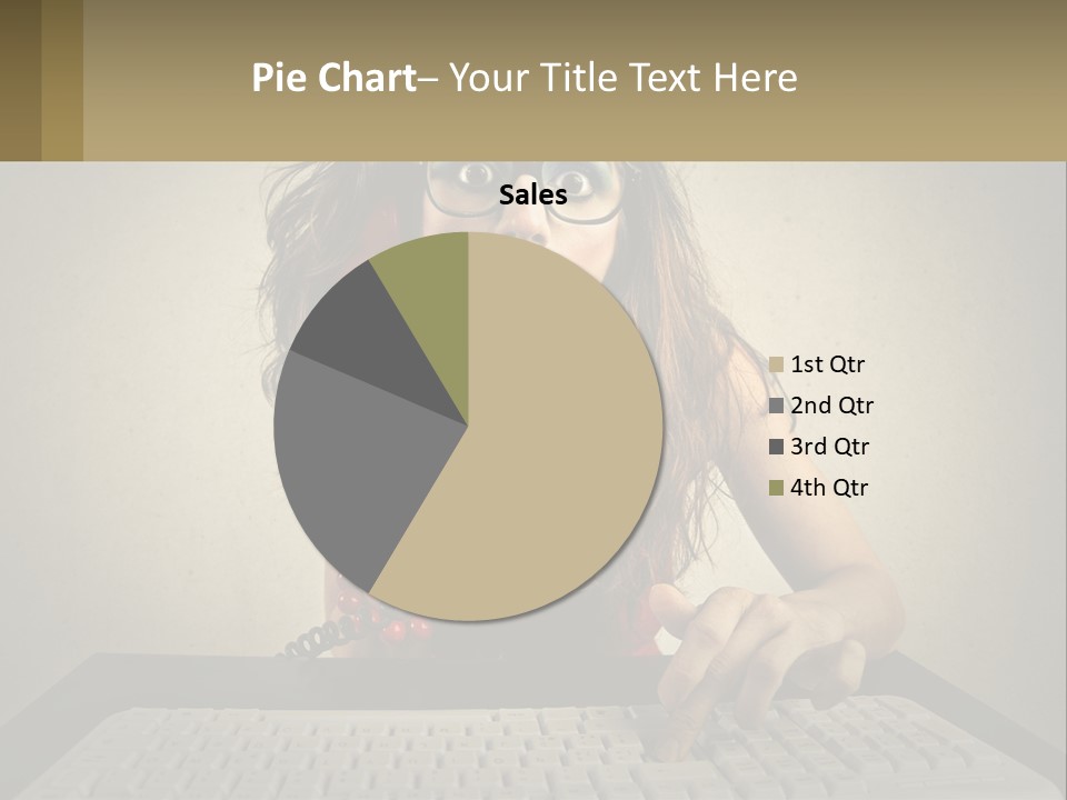 A Woman Holding A Red Telephone Up To Her Face PowerPoint Template
