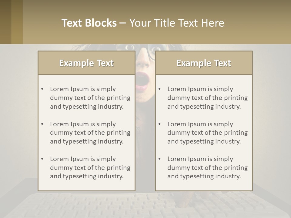 A Woman Holding A Red Telephone Up To Her Face PowerPoint Template