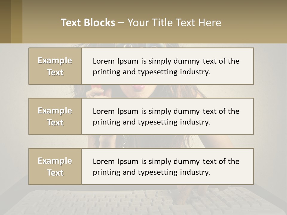 A Woman Holding A Red Telephone Up To Her Face PowerPoint Template