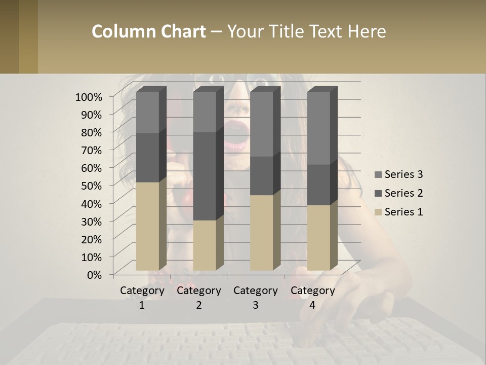 A Woman Holding A Red Telephone Up To Her Face PowerPoint Template