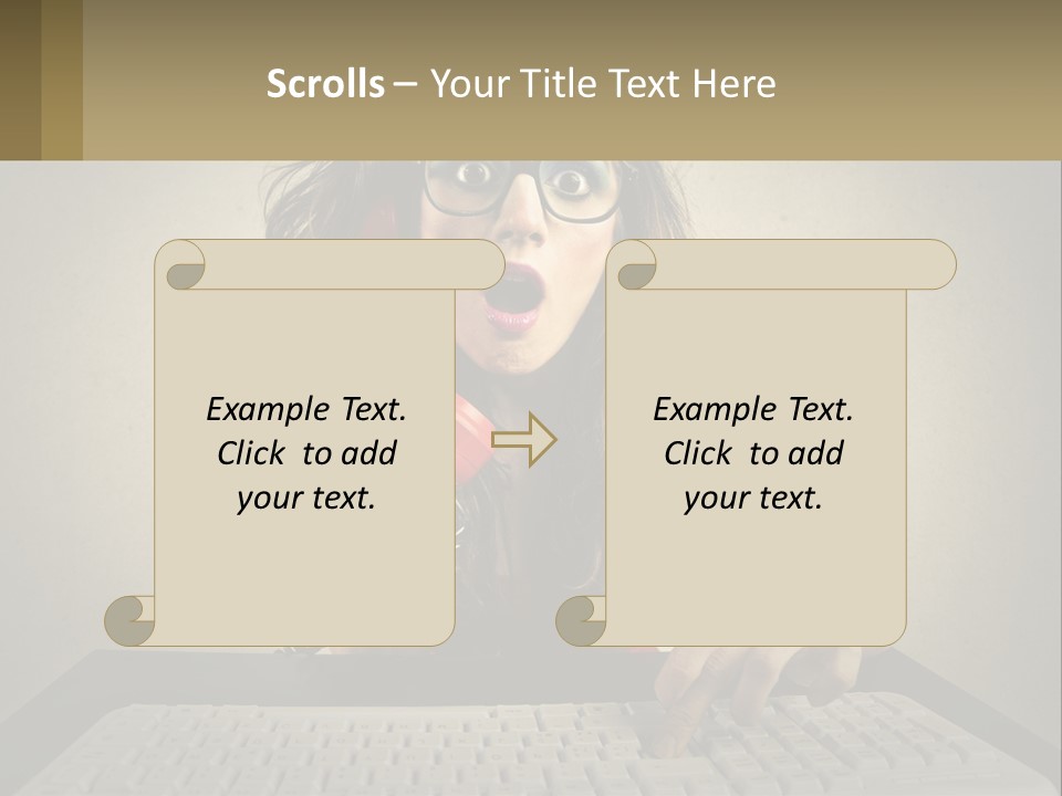 A Woman Holding A Red Telephone Up To Her Face PowerPoint Template