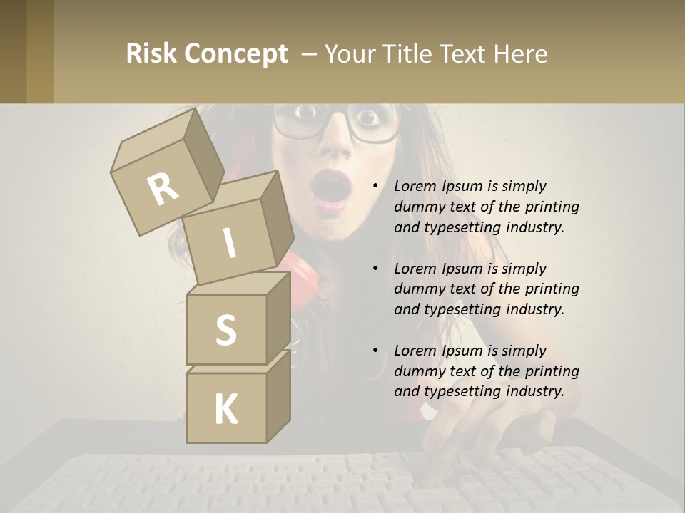 A Woman Holding A Red Telephone Up To Her Face PowerPoint Template