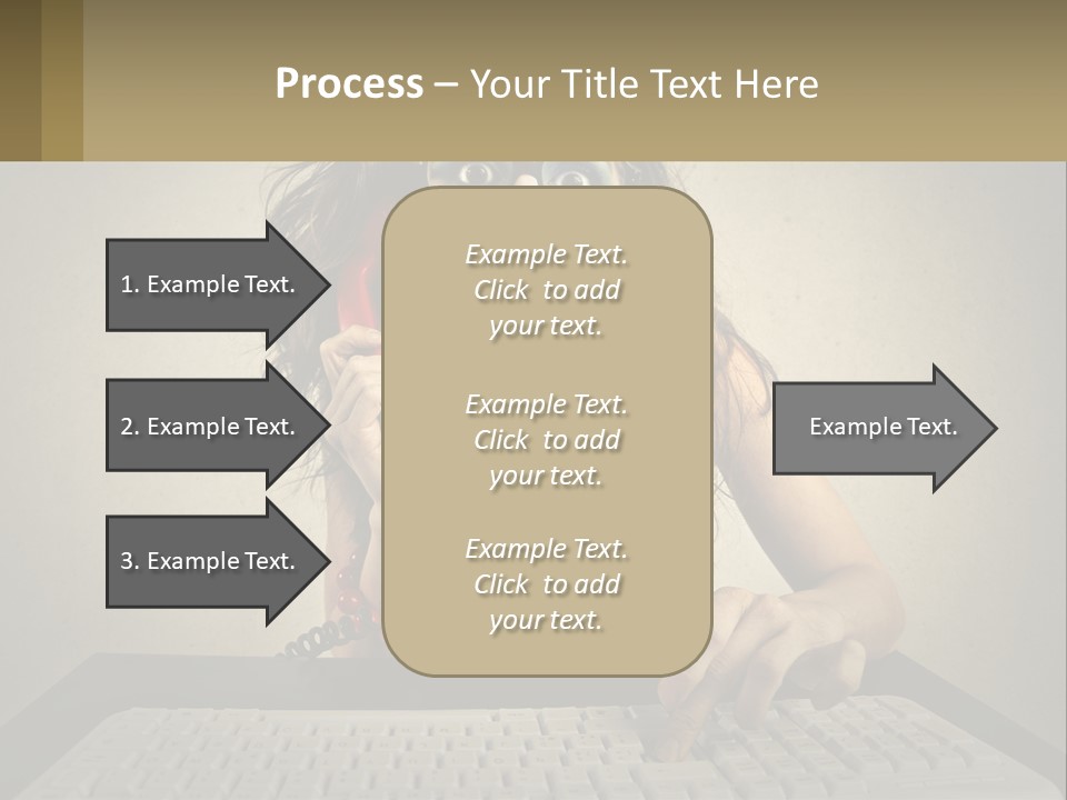 A Woman Holding A Red Telephone Up To Her Face PowerPoint Template