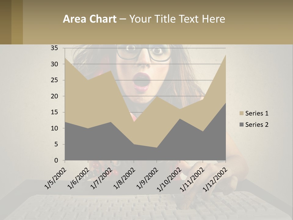 A Woman Holding A Red Telephone Up To Her Face PowerPoint Template