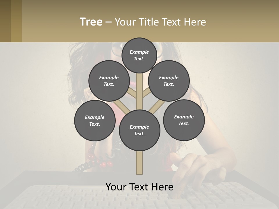 A Woman Holding A Red Telephone Up To Her Face PowerPoint Template