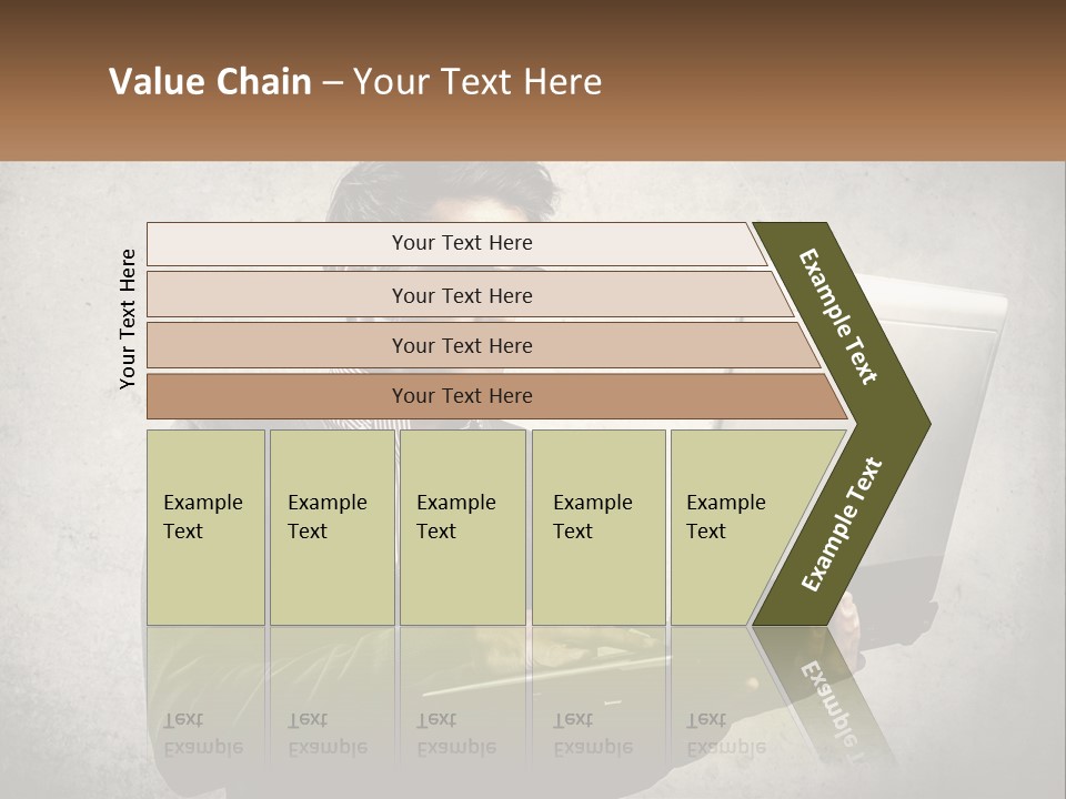 A Man In Glasses Using A Laptop Computer PowerPoint Template